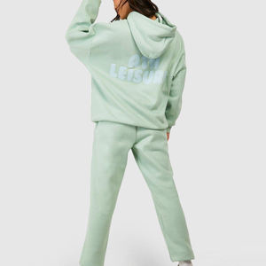 Conjunto Deportivo de Dos Piezas de Felpa 100% Algodón para Mujer, de Alta Calidad y Ligero, para Ropa Urbana - Product Image 2