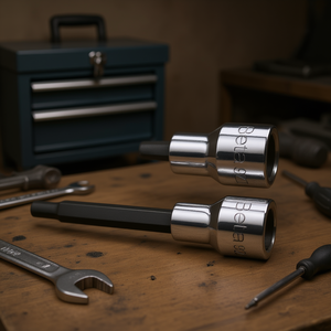 Chrome-Plated 1/2\" Female Square Drive Hex <b>Socket</b> Wrenches with Burnished Inserts - Product Image 3