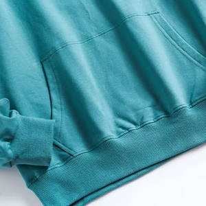 เสื้อฮู้ดแฟชั่นโอเวอร์ไซส์กำหนดเองได้สีพื้นผ้าคอตต้อนน้ำหนักมากใส่ได้ทั้งชายและหญิง - Product Image 3