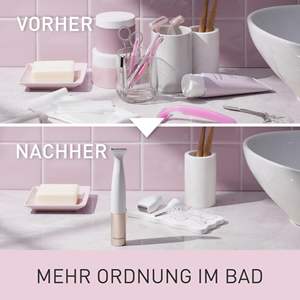 Tondeuse corporelle étanche 5-en-1 pour femme, utilisation humide et sèche, fonctionne sur piles, avec 5 accessoires, tondeuse et rasoir pour la ligne du bikini - Product Image 2