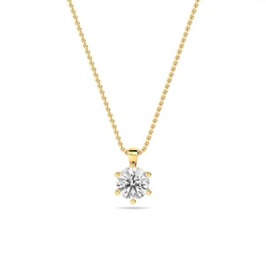 Pendentif classique en diamant taille ronde 0,30 carat, diamant cultivé en laboratoire en platine, cadeau d'anniversaire de mariage - Product Image 3