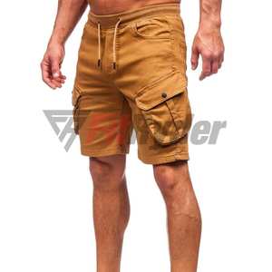 Pantalones cortos de chándal sólidos informales de calle alta para hombre, pantalones cortos Cargo de tela de punto transpirable de secado rápido de alta calidad con cierre de cordón OEM - Product Image 3