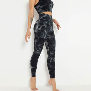 Conjunto de Yoga para Mujer, Nuevo, al por Mayor, Diseño Sólido, Transpirable, Tallas Grandes, MOQ Bajo, Cintura Elástica, 2 Piezas - Product Image 5