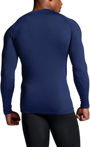 Custom Logo <b>Compression</b> <b>Shirt</b> For Fitness Enthusiasts Made With Moisture Wicking Polyester Spandex Fabric For Active Wear - Product Image 4