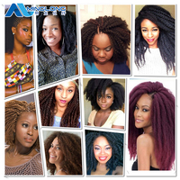 Prix d'usine, cheveux synthétiques Marley colorés de 18/24 pouces, 100g, tresses afro crépues, tresses Marley, extensions de cheveux