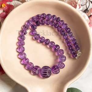 Gargantilla de cristal con cuentas de sodalita de 8mm hecha a mano, collar de piedra de sodalita Natural, joyería, Diseño Artesanal único - Product Image 1