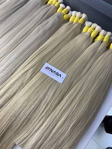Venta al por mayor 30 pulgadas doble dibujado vietnamita Remy Virgen extensiones de cabello humano 100g colores claros a granel - Product Image 6