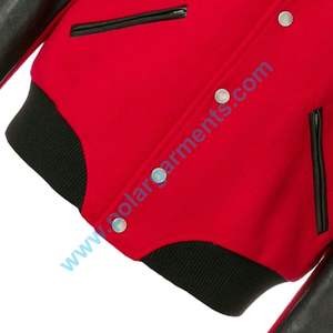 Veste Letterman de baseball personnalisée en gros de bonne qualité bombardier à manches en cuir et en laine pour l'hiver veste universitaire pour hommes personnalisée OEM - Product Image 4