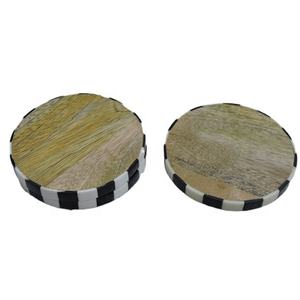Black & White Combination Design Resin Tea Cup <b>Mats</b> Pads Wholesale Price Handicrafts Item Manufacture Made Dinnerware Coaster - Product Image 5