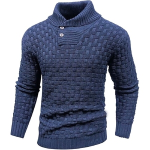 Nueva calidad profesional al por mayor de alta calidad de poliéster de color sólido suéter de cuello redondo para hombres suéteres Casuales - Product Image 1