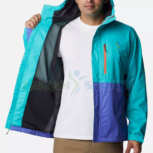 Chaqueta cortavientos impermeable ligera para hombre, capucha transpirable de tendencia y cremallera, impermeable de lona personalizable - Product Image 4