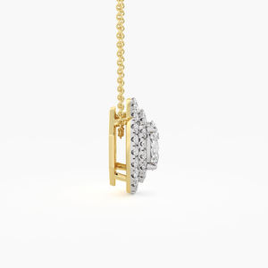 1.00 ct.tw. จี้เพชรเม็ดเดี่ยวสีเหลืองทอง18K สำหรับงานแต่งงานงานปาร์ตี้วันครบรอบ-แฟนซี - Product Image 3