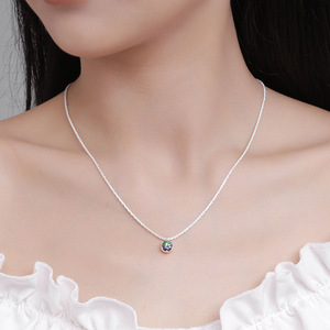 925 Sterling Zilveren Moissanite Hanger Ketting Voor Vrouwen Galaxy Sieraden Met Maan Splash Star <span class=keywords><strong>River</strong></span> Kleur - Product Image 5