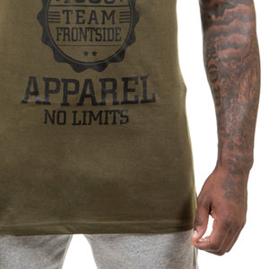Débardeur de musculation pour homme, vert kaki, coupe ajustée, sans manches, veste de sport, entraînement physique, vêtements de fitness - Product Image 6