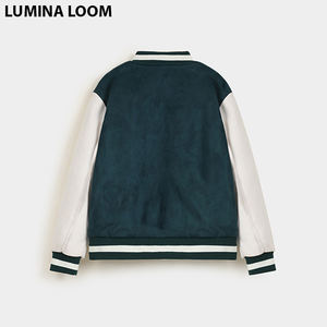 Venta caliente béisbol Varsity chaqueta para hombres otoño 2024 moda transpirable Stand Collar High Street prendas de vestir exteriores poliéster/algodón - Product Image 2