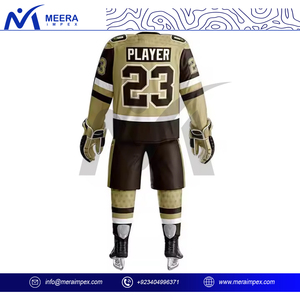 ชุดเครื่องแบบฮ็อกกี้น้ำแข็งของผู้ชายชุดเสื้อและกางเกงผ้าระบายอากาศ - Product Image 4