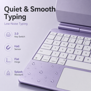 Étui clavier <span class=keywords><strong>pour</strong></span> tablette avec capteur Hall, charnière plate, mode veille intelligent et mécanisme de clic doux résistant aux éclaboussures <span class=keywords><strong>pour</strong></span> le travail - Product Image 5