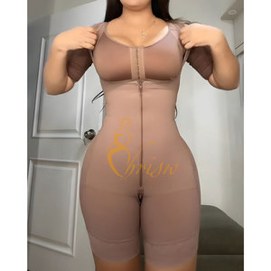 Spalline larghe <span class=keywords><strong>con</strong></span> Zip anteriore per la pancia senza maniche Shapewear da donna modellante per tutto il corpo colombiano braccio di controllo della pancia più sottile riducente - Product Image 6