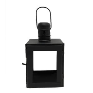 Lanterne carrée en fer et verre avec poignée Lanterne décorative de couleur noire pour la décoration de la maison et de la table personnalisée - Product Image 4