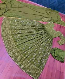 Mujeres indias exclusivas pesadas India Pakistán Ropa tradicional Ropa étnica india Alphanumero - Product Image 2