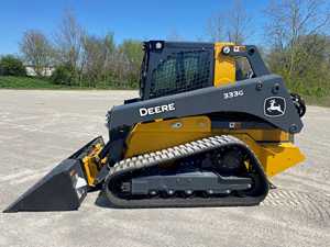 John Deere 33G Road Maintenance Small Track Skid Steer <strong>Loader</strong> With <strong>4</strong> in 1 <strong>Bucket</strong> - Product Image 5