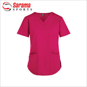 2022 Logo personnalisé soins infirmiers gommages uniformes hommes à capuche à manches longues costume chirurgical fermeture éclair en gros court tricoté manteau de médecins - Product Image 4