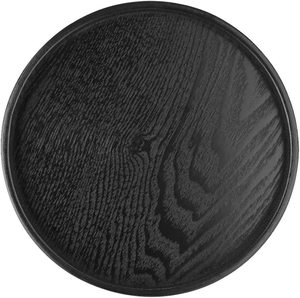Bandeja decorativa y de servicio de forma redonda de madera de primera calidad 100% con mango de metal para uso doméstico en hoteles y restaurantes a precios bajos - Product Image 2