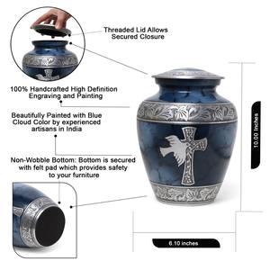 Urne funéraire en métal de style américain pour cendres humaines et animales de compagnie, écologique, durable, tailles et designs personnalisés, accessoires de cercueil - Product Image 3