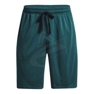 Pantalones cortos deportivos en blanco de malla para hombre con logotipo personalizado, pantalones cortos de chándal de malla de verano para hombre - Product Image 1