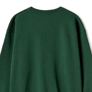 Vente en gros Sweat-shirt unisexe en molleton de coton mélangé vert forêt Pull surdimensionné personnalisé Col ras du cou Streetwear décontracté et chaud - Product Image 4
