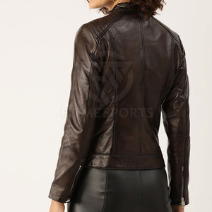 Ropa informal talla adulta mujer chaqueta de cuero genuino de punto transpirable ecológico ligero personalizable de alta calidad - Product Image 3