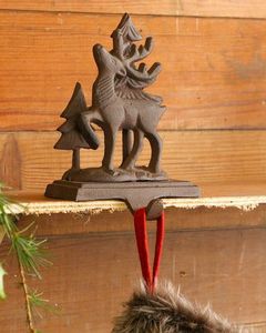 Soporte de almacenamiento de hierro con peso incorporado para una colocación segura en las Repisas de chimenea durante las celebraciones navideñas festivas - Product Image 6
