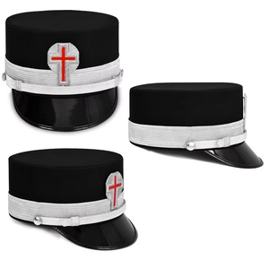 Casquette de Fatigue de Commanderie des Chevaliers Templiers de Qualité Supérieure, Régalia Maçonnique en Métal Argenté, Service OEM MOQ - Product Image 6