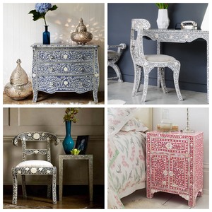 Muebles de madera con incrustaciones de hueso personalizadas para el hogar versátil Hotel Bar granja baño entrada sala de estar decoración para uso doméstico - Product Image 4
