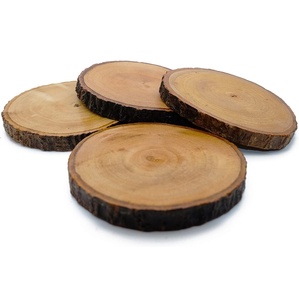 Vente en gros de sous-verres en bois naturel de style classique sous-verres écologiques pour tasses à thé noires avec absorbant l'eau en écorce - Product Image 5