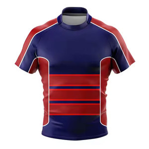 Vente en gros – Nouveauté : Ensembles de maillots de rugby en polyester imprimés personnalisables pour équipes sportives (fabrication usine) - Product Image 1
