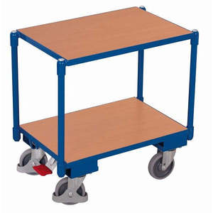 Rouleau Variofit Euro-System avec 2 niveaux de chargement, capacité de charge de 250 kg, pneus en caoutchouc thermoplastique pour utilisation avec des outils, matériau métallique - Product Image 1