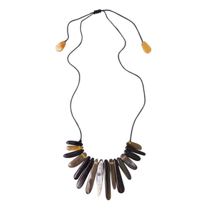 Collar de cuerno de buey de búfalo ecológico Natural para mujer, joyería de moda para bodas, fiestas, forma única/patrón de compromiso - Product Image 4