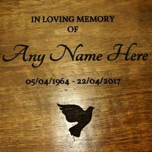 Urna para cenizas humanas, cremación funeraria de madera hecha de madera de mango, ataúd personalizado para cenizas humanas a medida con láser - Product Image 6