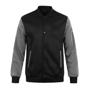 Fabricant de vestes Streetwear Bras en cuir personnalisés Veste universitaire en polyester 100 Blanc Hommes Qualité Letterman - Product Image 5