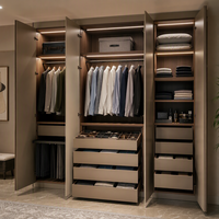 Armoire Moderne Italienne Grande Sur Mesure, Organisateur de Placard Modulaire de Luxe pour Chambre à Coucher, Prix de Gros Usine, Panneau ENF