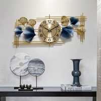Horloge murale en laiton de luxe design décoratif moderne pour le salon élégant poli mur art horloge eau sûr premium décor à la maison