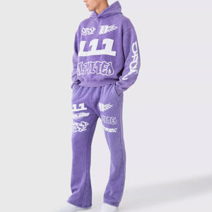 Survêtements en coton sérigraphié personnalisé Ensemble d'hiver respirant et lourd pour hommes Fonction de séchage rapide Conception personnalisée Adultes - Product Image 1