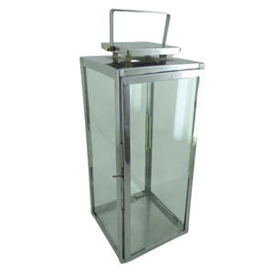 Lanternes en acier inoxydable de style classique avec verre transparent pour les fêtes de décoration de la maison en plein air et l'intérieur de la maison au sol de Noël - Product Image 3