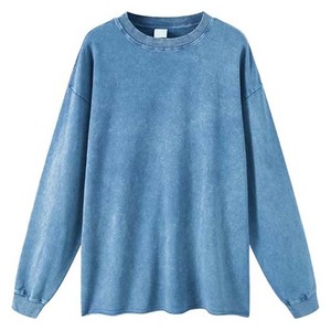 Sudadera de cuello redondo lavada con ácido personalizada sudaderas vintage - Product Image 1