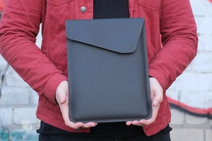 Handmade Genuine <b>Leather</b> Sleeve Slim Laptop Bag for Laptop Mac Book Personalized Vintage <b>Leather</b> <b>Documents</b> Holder Case <b>Folder</b> - Product Image 6