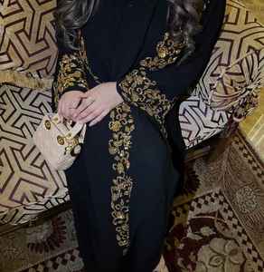 Abayas de gasa bordadas para ocasiones especiales Mariposa Estilo Abaya de Dubái con diseño de encaje bordado Colección Eid - Product Image 6