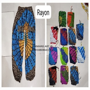 Venta caliente Popular Moda Rayón Elefante Impreso Multi Colores Pijamas/Pantalones Para Mujeres Al Por Mayor De La India - Product Image 1