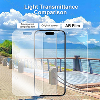 Protection d'écran anti-reflet AR pour iPhone 15/15 Plus/15 Pro/15 Pro Max, anti-éblouissement, résistant aux traces de doigts, film sans bulles