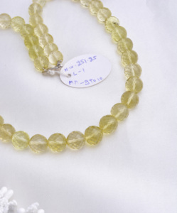 Cuentas de Cuarzo Limón con Corte Cóncavo, Collar de Piedras Preciosas, Cuarzo con Cuentas, para la Elaboración de Joyería Fina - Product Image 2